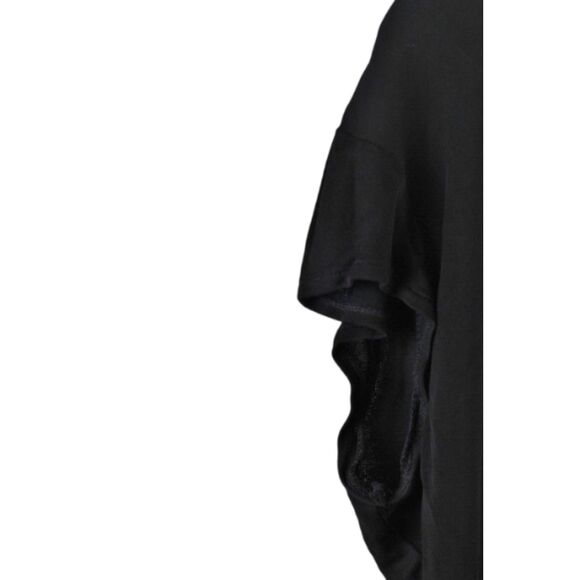 Mary Ann Restivo Black Women's Top Blouse Short Sleeve Pullover Large 048 - Picture 3 of 6